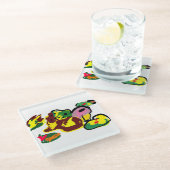 Turkey paint  glasuntersetzer (Schrägansicht)