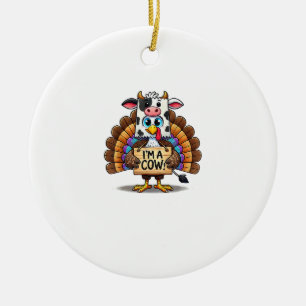 Turkey Paper Bag Moo Ich bin eine Kuh-Erntedank Fa Keramik Ornament