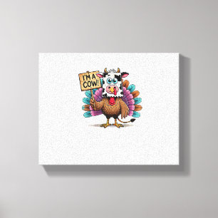 Turkey Paper Bag Moo Ich bin eine Kuh-Erntedank Fa Leinwanddruck