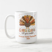 Turkey Patchwork Gobble Till Wobble Erntedank Kaffeetasse (Links)