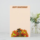 Turkey Pilgrim Thanksgiving  Briefpapier (Stehend Vorderseite)