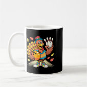 Turkey Playing Bowling Thanksgiving Turkey Tail Bo Kaffeetasse (Links)
