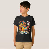 Turkey Playing Bowling Thanksgiving Turkey Tail Bo T-Shirt (Vorne ganz)