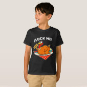 Turkey Pluck Me Funny Thanksgiving T-Shirt (Vorne ganz)