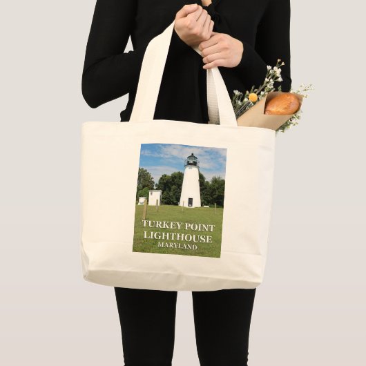 Turkey Point Lighthouse, Maryland Jumbo Tote Bag Stoffbeutel (Vorderseite (Produkt))