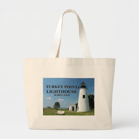 Turkey Point Lighthouse, Maryland Jumbo Tote Bag Stoffbeutel (Vorne)