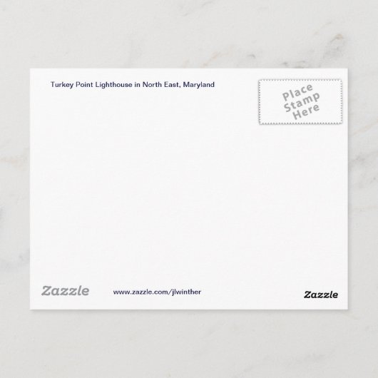 Turkey Point Lighthouse Postkarte (Rückseite)