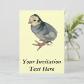 Turkey Poult Blue Slate Einladung (Stehend Vorderseite)