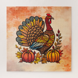 Turkey Pumpkins Erntedank Jigsaw Puzzle