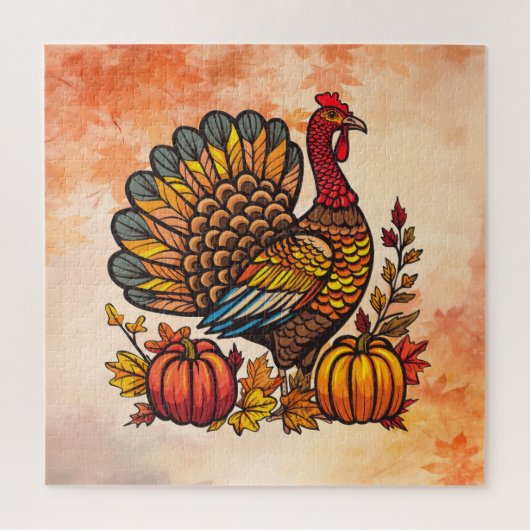 Turkey Pumpkins Erntedank Jigsaw Puzzle (Vertikal)
