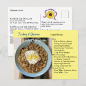 Turkey Quinoa White Chili Recipe Postcard Postkarte (Vorne/Hinten)