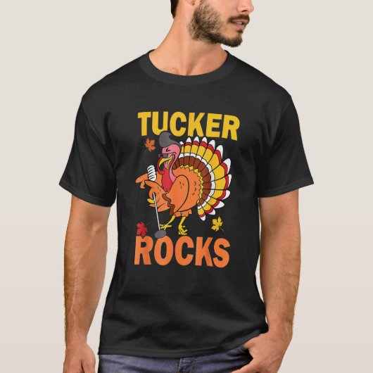 Turkey Rocks Autumn Fall Y'all Thanksgiving Retro T-Shirt (Vorderseite)