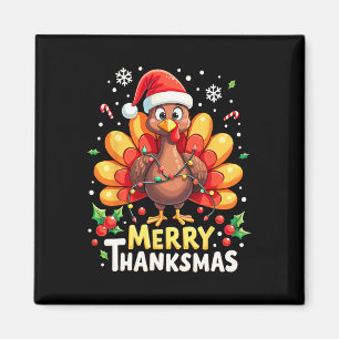 Turkey Santa Happy Merry Thanksmas Erntedank Ch Magnet