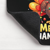 Turkey Santa Happy Merry Thanksmas Erntedank Ch Mousepad (Ecke)