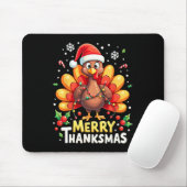 Turkey Santa Happy Merry Thanksmas Erntedank Ch Mousepad (Mit Mouse)