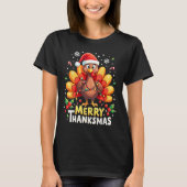 Turkey Santa Happy Merry Thanksmas Erntedank Ch T-Shirt (Vorderseite)