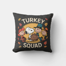 Turkey Squad Funny Cartoon Friends Thanksgiving Kissen