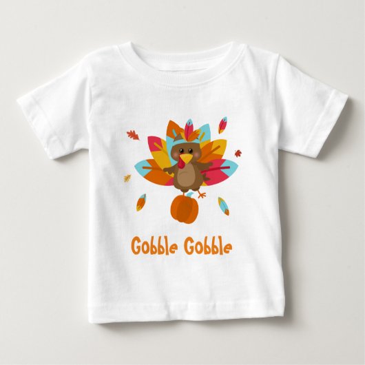 Turkey T - Shirt Baby T - Shirt Gobble Gobble T - (Vorderseite)