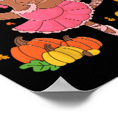 Turkey Tancing Ballet Lover Dancer Erntedank für Poster (Ecke)