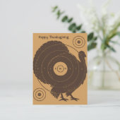 Turkey Target Thanksgiving Postcard Feiertagspostkarte (Stehend Vorderseite)