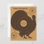 Turkey Target Thanksgiving Postcard Feiertagspostkarte (Vorne/Hinten)