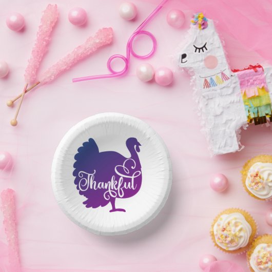 Turkey Thankful Pappteller (Party)