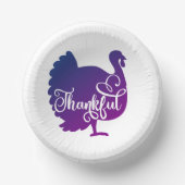 Turkey Thankful Pappteller (Vorderseite)