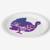 Turkey Thankful Pappteller (Schrägansicht)