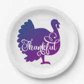 Turkey Thankful Pappteller (Vorderseite)