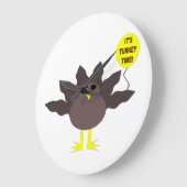 Turkey Time Thanksgiving Wall Clock Große Wanduhr (Winkel)