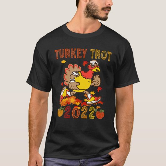 Turkey Trot 2022 Thanksgiving Turkey Running Run T-Shirt (Vorderseite)
