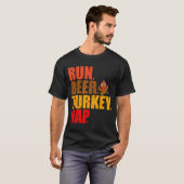 Turkey Trot Running Thanksgiving Run Beer Nap T-Shirt (Vorne ganz)