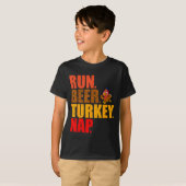 Turkey Trot Running Thanksgiving Run Beer Nap  T-Shirt (Vorne ganz)
