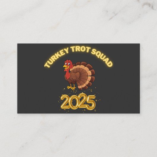 Turkey Trot Squad 2025 Visitenkarte (Vorderseite)