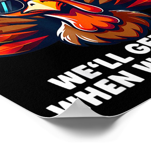 Turkey Trot Squad Funny Thanksgiving Running Costu Poster (Ecke)