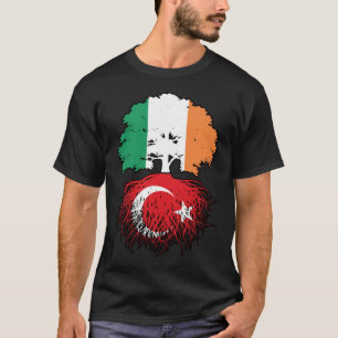 Turkey Turkish Irland Ireland Tree Roots Flag T-Shirt