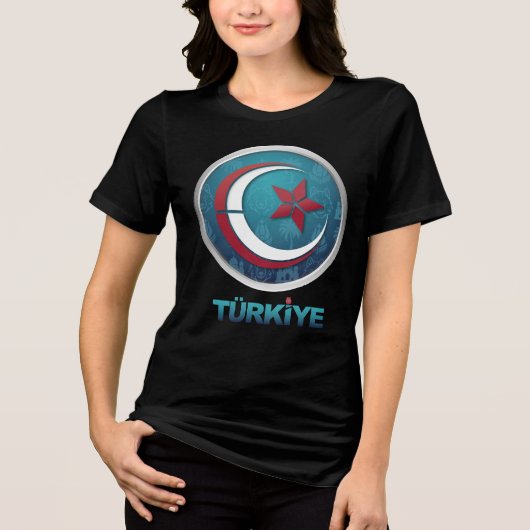 Turkey Turkiye Europe Asia Tri-Blend Shirt (Vorderseite)