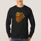 Turkey With Cat Costume Thanksgiving Funny Premium T-Shirt (Vorderseite)