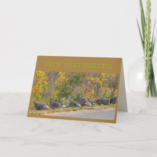 TURKEYS - happy thanksgiving day  Karte (Vorderseite)