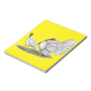 Turkeys White Holland Notizblock