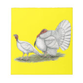 Turkeys White Holland Notizblock (Vorderseite)