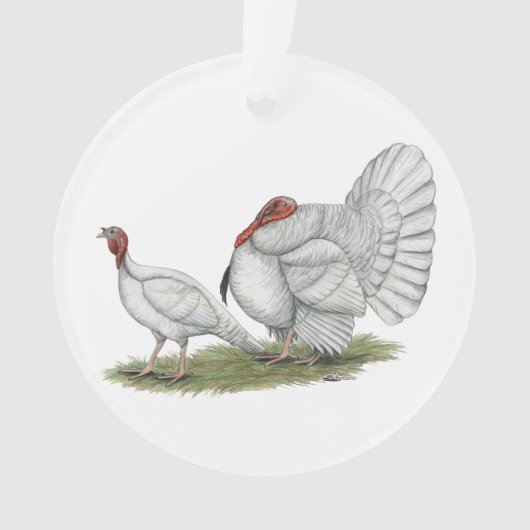 Turkeys White Holland Ornament (Vorderseite)