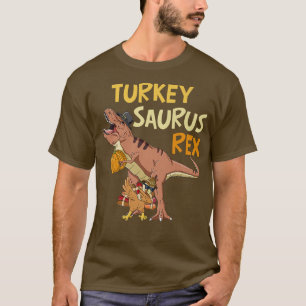 Turkeysaurus Re Funny Turkey Dabbing Tre Thanksgiv T-Shirt