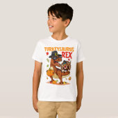 Turkeysaurus Rex Dab Turkey Dino Erntedank Todd T-Shirt (Vorne ganz)