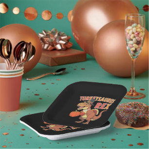 Turkeysaurus Rex Dab Turkey Dino Kleinkind Boys Pappteller