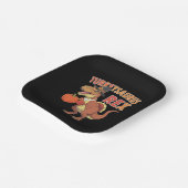 Turkeysaurus Rex Dab Turkey Dino Kleinkind Boys Pappteller (Gewinkelt)