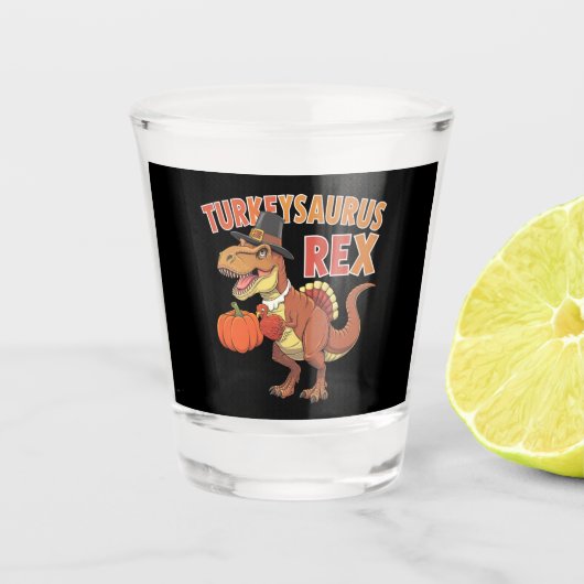 Turkeysaurus Rex Dab Turkey Dino Kleinkind Boys Schnapsglas (Vorderseite)