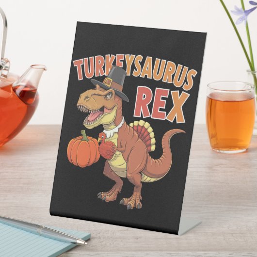 Turkeysaurus Rex Dab Turkey Dino Kleinkind Boys Sockelschild (In Situ)