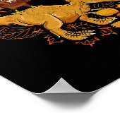 Turkeysaurus Rex Turkey Dinosaur Erntedank Todd Poster (Ecke)