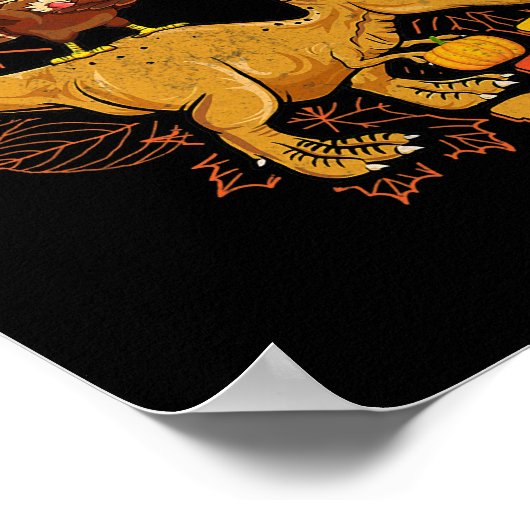 Turkeysaurus Rex Turkey Dinosaur Erntedank Todd Poster (Ecke)